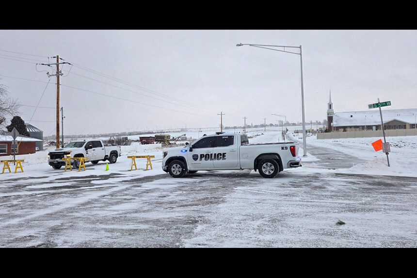 University Boulevard is closed between 5th West and 7th South due to snowdrifts. | Rexburg Police Department