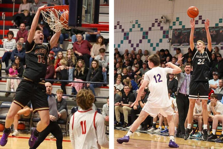 Rigby Weston Walker (left) and Highland Colton Stucki selected 6A All-Tourney teams