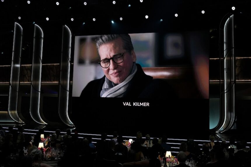 An image of Val Kilmer is seen during the in memoriam during the 32nd Annual Actor Awards on March 1, 2026, at the Shrine Auditorium and Expo Hall in Los Angeles. (AP Photo/Chris Pizzello)