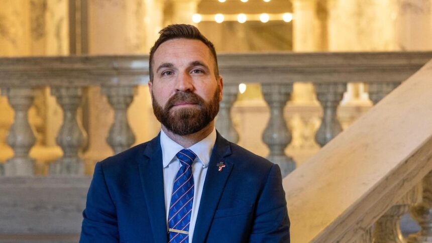 Rep. Jordan Redman, R-Coeur d’Alene, at the Capitol. Redman on Friday tried to introduce a proposal to mandate daily Bible readings in public schools, but lawmakers ultimately decided not to advance it.
