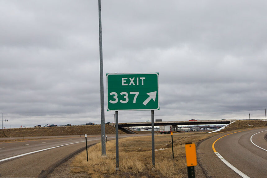 Exit 337 sign off of US 20 East towards Rexburg Idaho | Adam Scotty Kartchner East Idaho News.