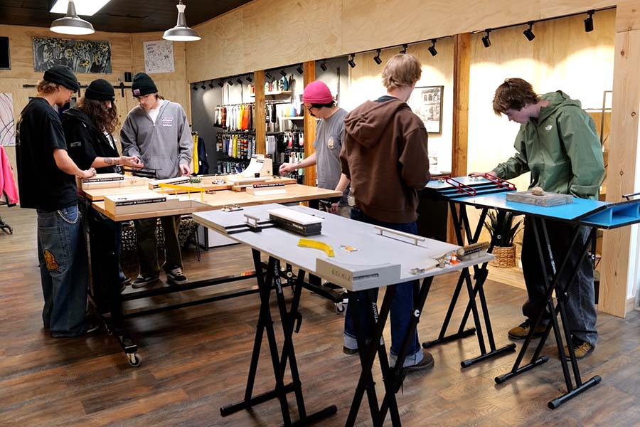 People attending the fingerboard meet up "Saturday Sesh"