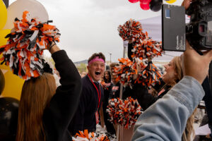 Rhett Jorgensen, an Elder with the Church of Jesus Christ of Latter Day Saints, winning one of 20 entrys for free chicken for a year at Raising Cane's. | Daniel V. Ramirez, EastIdahoNews.com