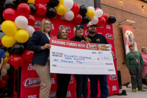 During the grand opening of the new Raising Cane's location in Chubbuck, Pocatello-Chubbuck School District 25 was gifted $1,000. | Daniel V. Ramirez, EastIdahoNews.com