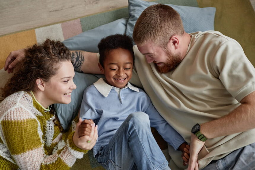 child with foster or adoptive parents