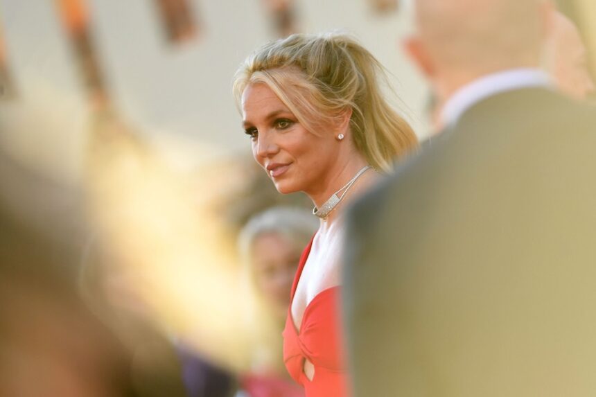 Britney Spears arrives for the premiere of Sony Pictures' "Once Upon a Time... in Hollywood" at the TCL Chinese Theatre in Hollywood, California in July 2019.