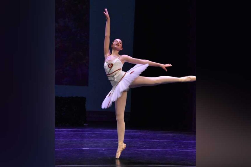 Lili Hill performs in a ballet.