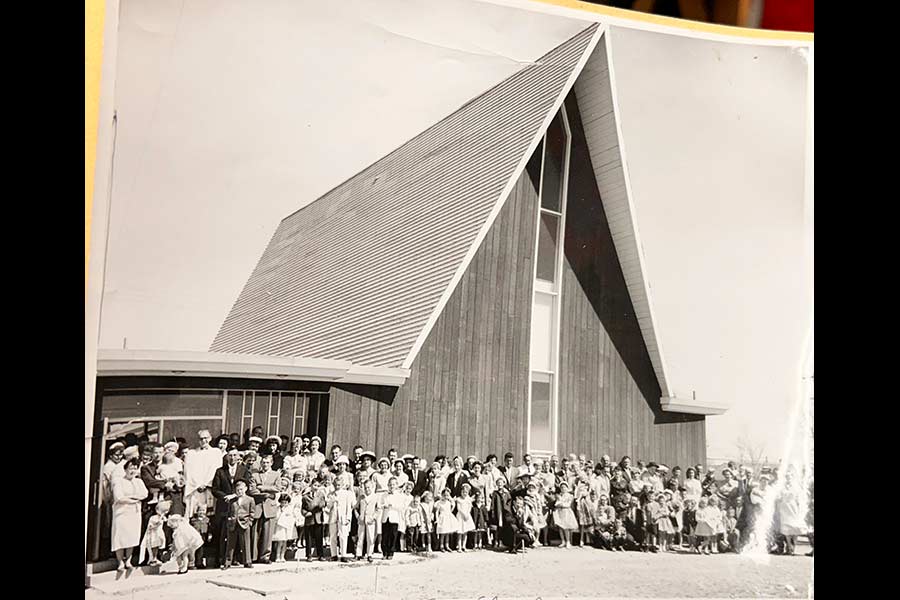 Hope Lutheran Church at 1300 East 17th Street in 1959. | Snapshot of photo from church records