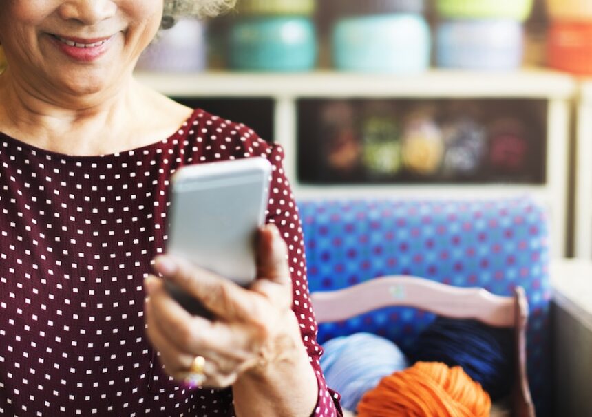 Knitting Handcraft Leisure Activity Recreational Pursuit Retirement Concept