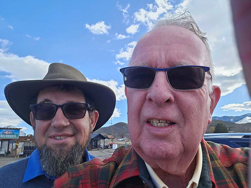 Paul Miller, left, with Kay Walker, a local business owner who sold product in Miller's store. | Courtesy Kay Walker