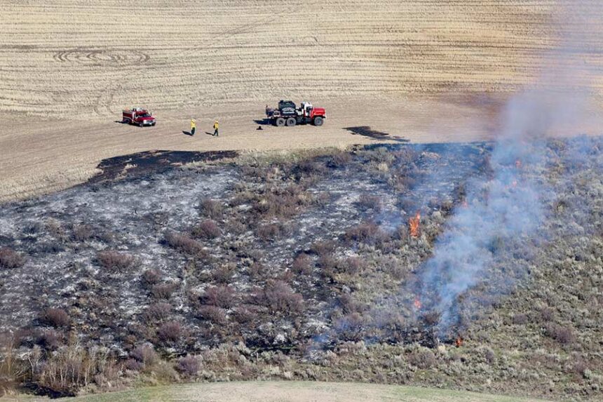 A controlled burn in the Mink Creek area got out of control on Sunday and burned about two acres. | Courtesy photo