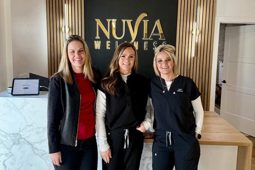 Chy Jorgensen, right, Nicky Peterson, left, and Cari Rees are some of the faces behind Nuvia Wellness, a new GLP-1 clinic at 575 South Utah Avenue in Idaho Falls. | Courtesy Chy Jorgensen