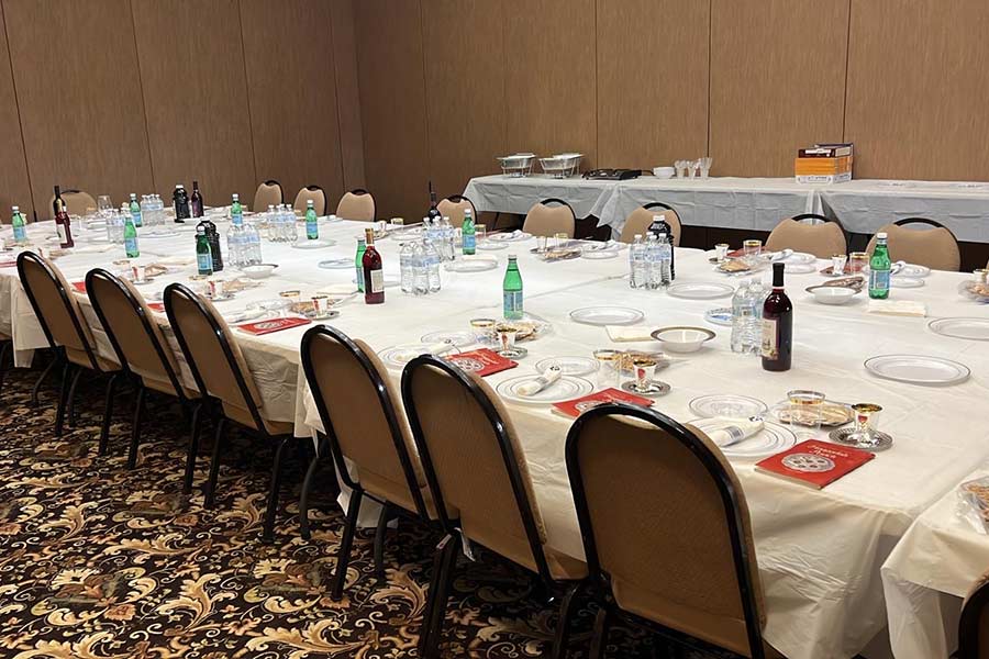 Table set for Passover Seder at Shilo Inn in Idaho Falls last year. | Courtesy photo