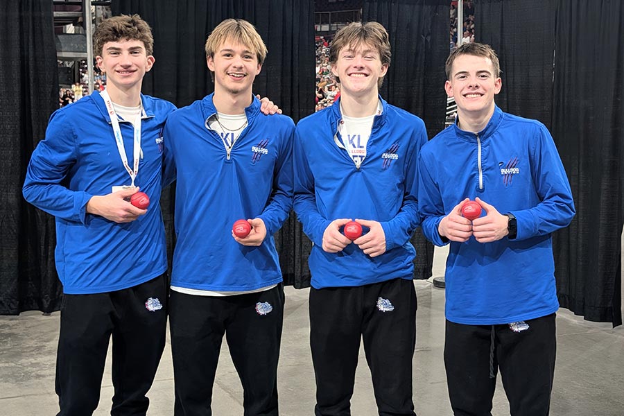 Rockland (from left) Xavier Parrish, Brayzen Gibbs, Woodrow Lowder, Zach Permann