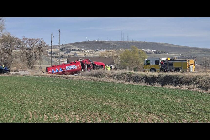 A septic struck and a pickup collided in Bonneville County. | Courtesy photo