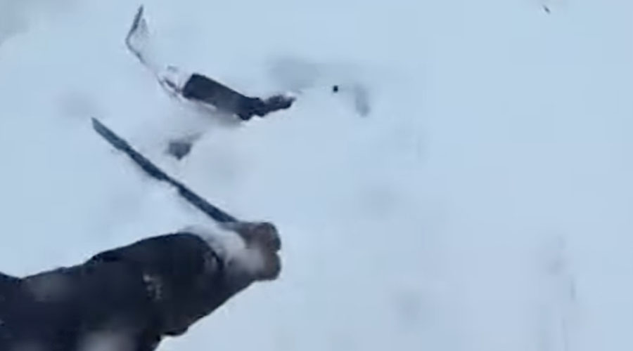 You have to see this! Skier rescued after being found buried in snow