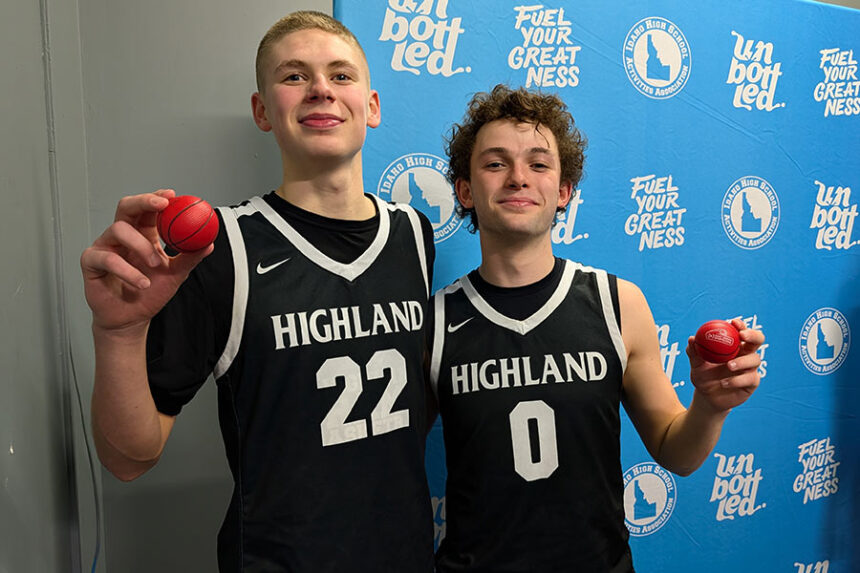 Highland Colton Stucki (left) and Cedric Mitchell