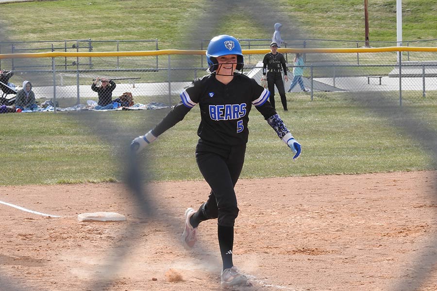 Bear Lake Brielle Romrell rounds third after homering