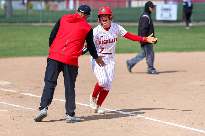 Highland softball Cedar Lacey