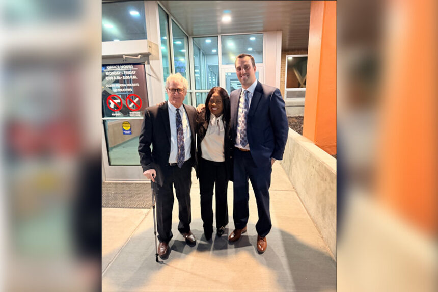 Chanica Sintima with her legal team