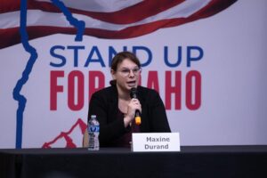 Maxine Durand speaks at a Stand Up For Idaho forum in Idaho Falls on Wednesday. | Cody Roberts, EastIdahoNews.com