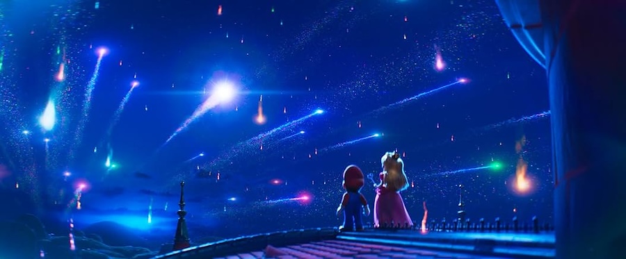 Mario (Chris Pratt) and Princess Peach (Anya Taylor-Joy) in "The Super Mario Galaxy Movie" (2026)