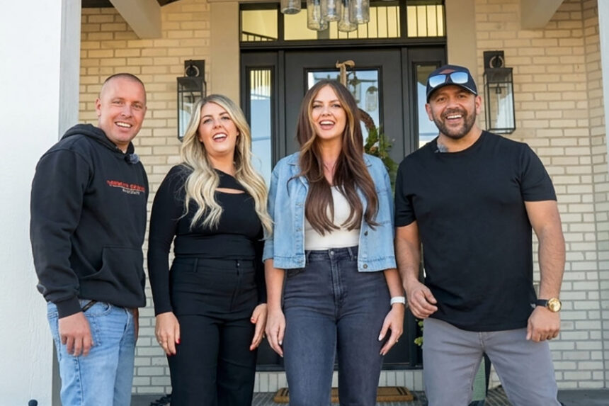 Josh and Hailey Knowlton and Mary and Jesse Baeza pose for a picture after launching the challenge.