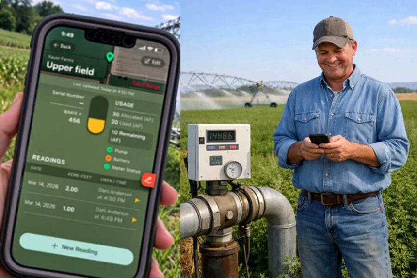New Ag Water Tracker app helps farmers monitor water usage and report monthly meter readings | Courtesy McKay Anderson