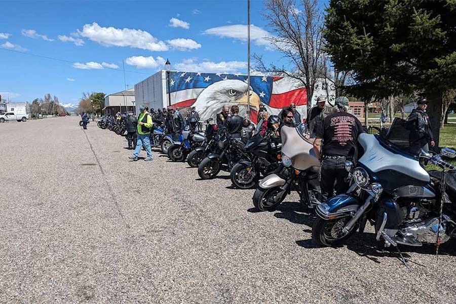 Motorcyclists in Downey at the 2025  "Blessing of the Bikes" event. | Courtesy Cameron Steed