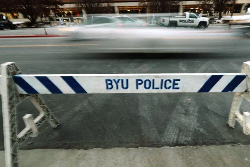 BYU Police barrier