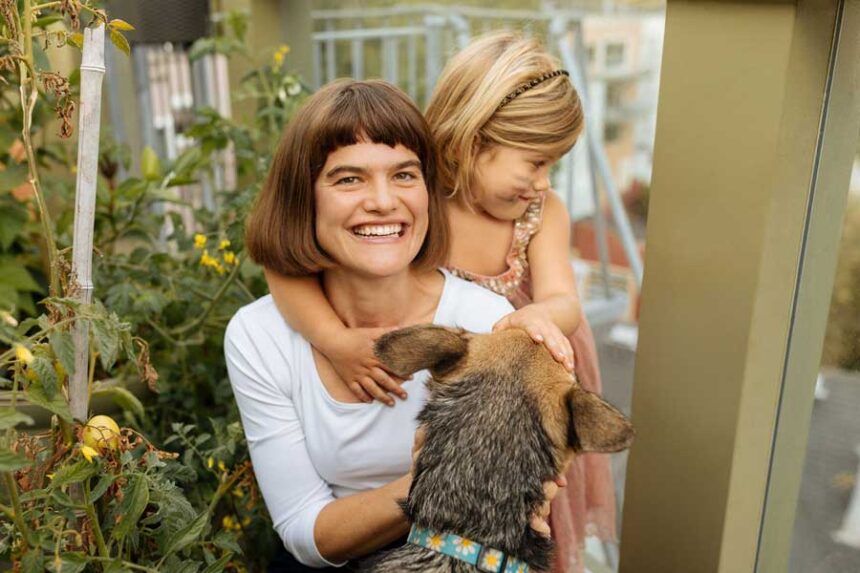 Dr. Michaeleen Doucleff, left, sets up different areas in her home for her daughter, Rosy, to do art, homework and use technology to help her develop good habits. | Simone Anne via CNN