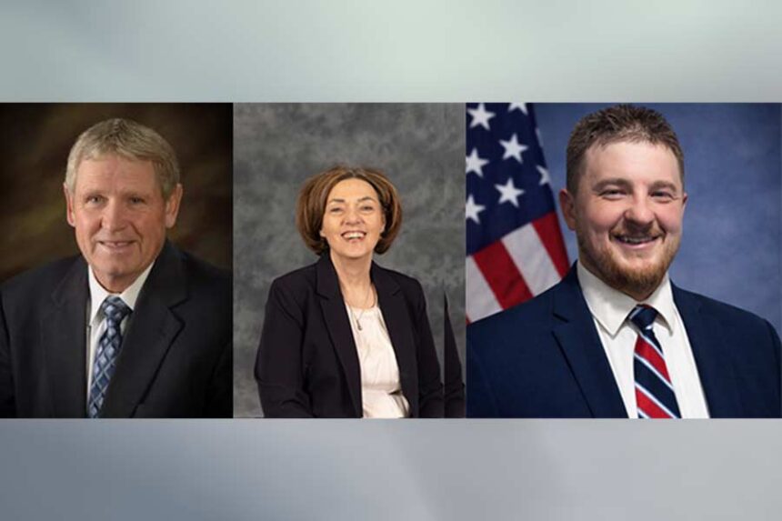 Republican Jefferson County Commissioner Scott Hancock, left, has two challengers in the May primary. Rebecca Webster, center, is also seeking the position, along with Justin Winger. | Courtesy photo