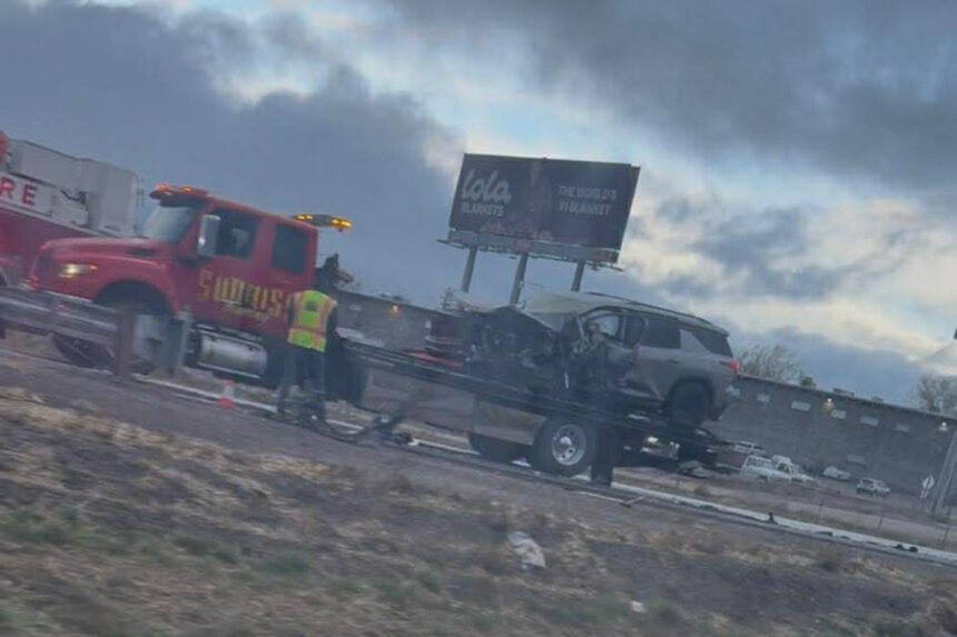 A fatal crash on I-15 Thursday morning. | Courtesy photo