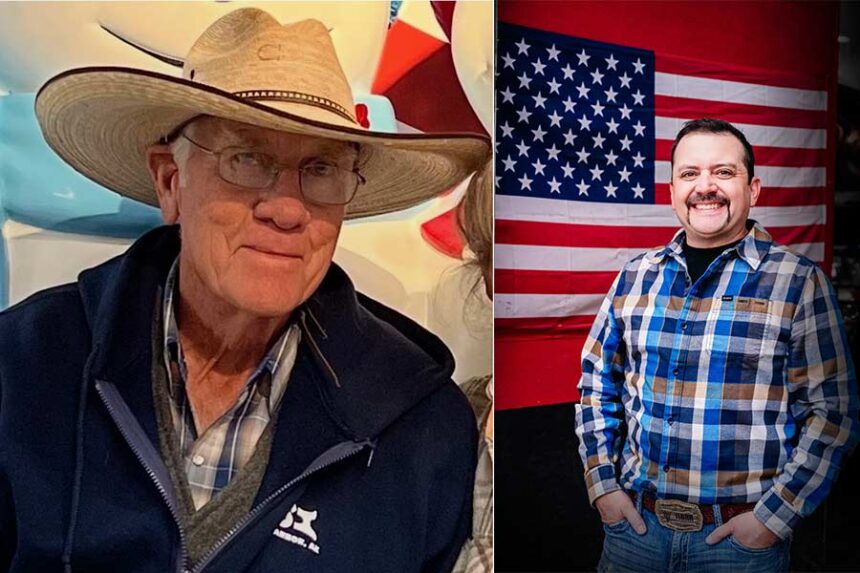 George Hulse, left, and Tracy Davis, are running against incumbent Caribou County Commissioner Marty McCullough in the Republican primary. | Courtesy photos