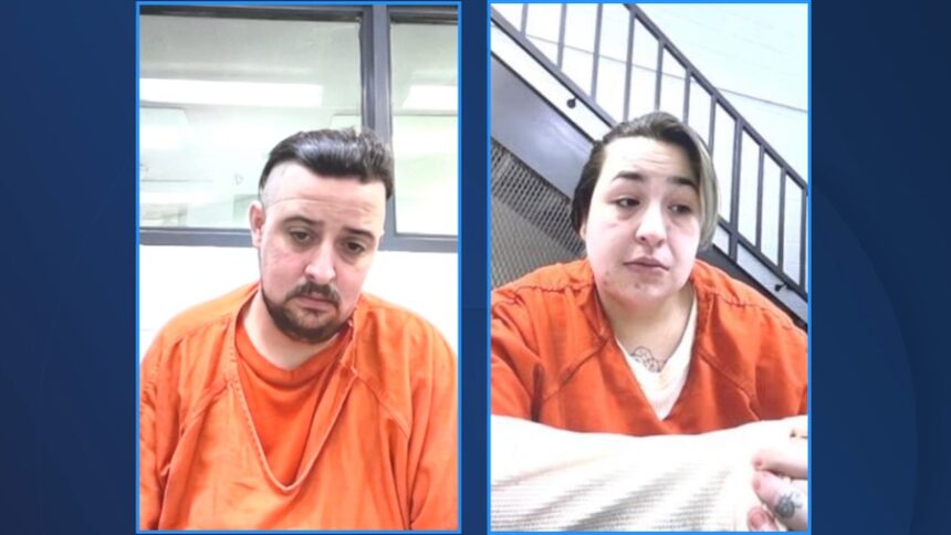 Brian Lemke, left, and Allysen Armenta appear in court on Thursday, April 23, 2026. Lemke pleaded guilty to charges he faced in connection with the December 2025 death of the couple's 12-day-old son, Benjamin.