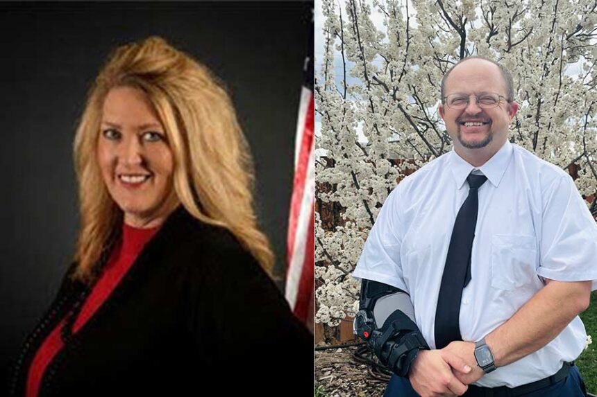 Incumbent Jefferson County Treasurer Kristine Lund, left, is being challenged by Paul Blakely in the May primary. | Courtesy photos