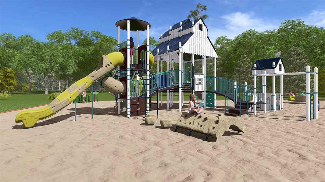 A rendering of what the new playground will look like. | Courtesy Rylea Farrens