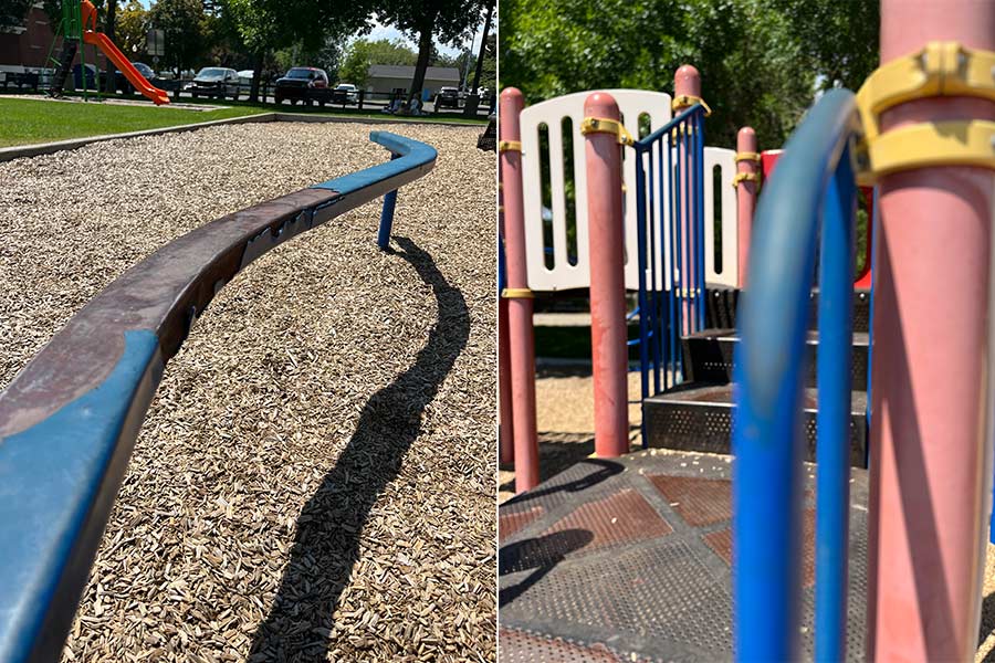 This photo shows where the plasticene coating is starting to peel. | Courtesy Rylea Farrens