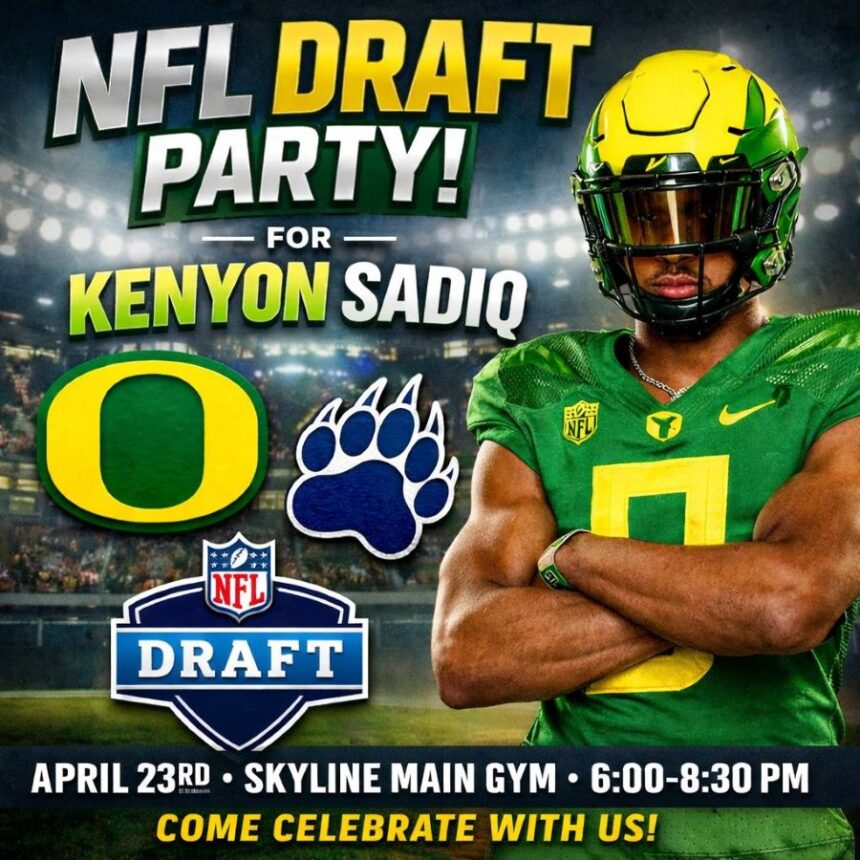 Skyline will host an NFL draft party for former player Kenon Sadiq. |Skyline HS Facebook post.