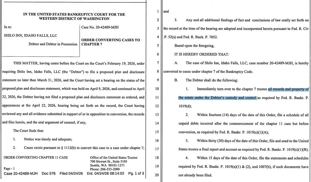 shilo inn court docs