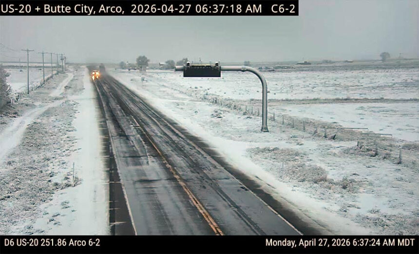 camera view of US 20 near Butte City