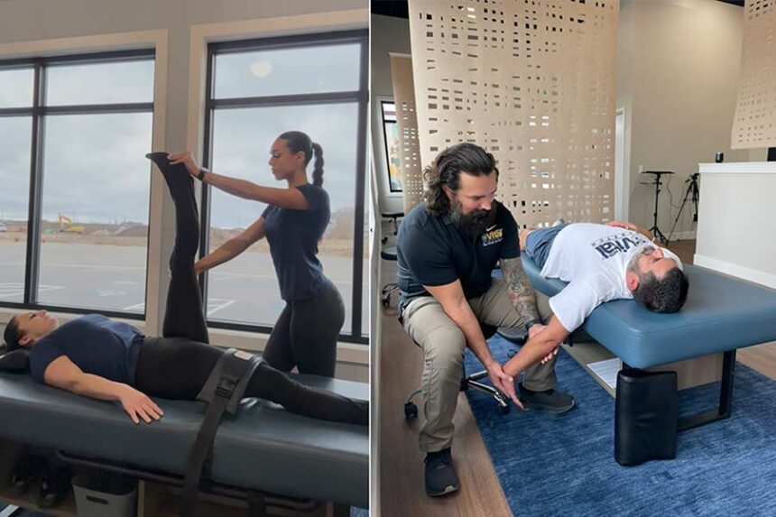 Practitioners as The Vital Stretch providing one-on-one stretching assistance. The goal of the business, which opened last September at 3482 South 25th East in Idaho Falls, is to help members improve mobility. | Courtesy Katie Smith