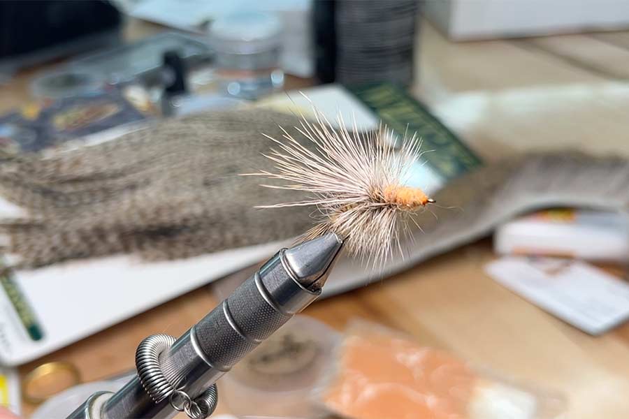 "The Stimulator" fly made in Slattery's shop. | Rett Nelson, EastIdahoNews.com