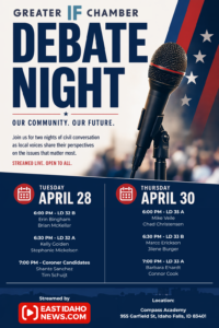 A flyer for the debates between candidates for Legislative Districts 32,33 and 35 and Bonneville County Coroner. | Courtesy