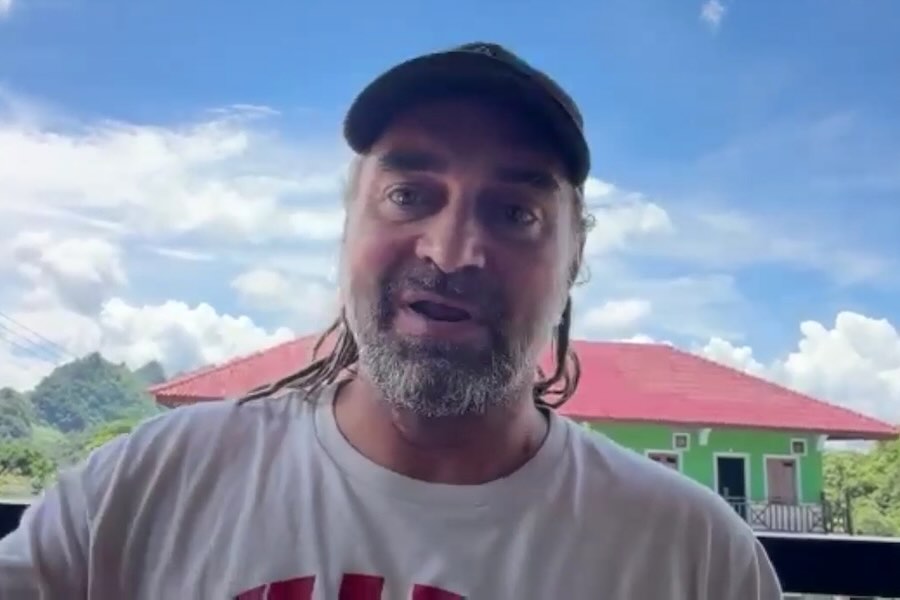 In this image taken from an online interview, Finnish diver Mikko Paasi speaks to the Associated Press on the latest situation around search and rescue in a flooded cave in Xaisomboun province, Laos Sunday, May 31, 2026.