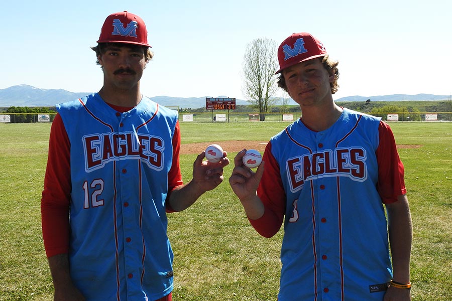 Marsh Valley baseball Ethan Anderson (left) and Boston Sorensen