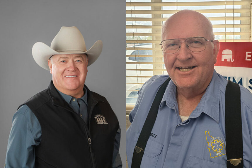 (left) Incumbent commissioner Drew Jensen and (right) Tim Shurtz