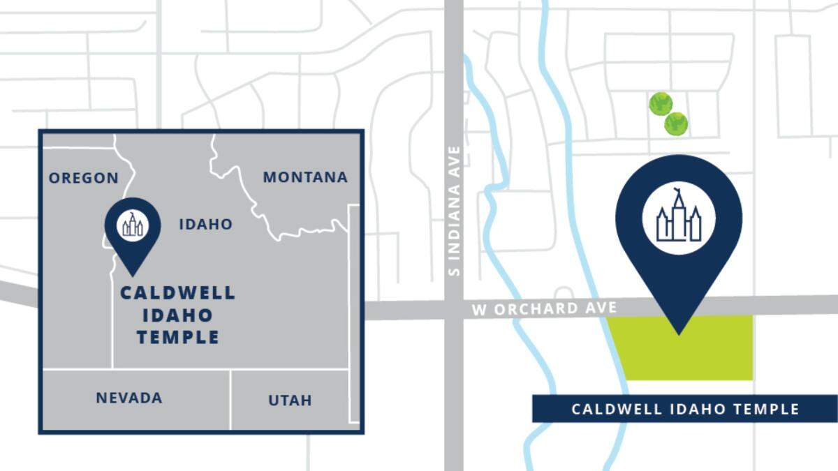 The Caldwell temple is scheduled to be built on a 19.2-acre site at the southwest corner of West Orchard Avenue and South Florida Avenue. | Courtesy The Church of Jesus Christ of Latter-day Saints