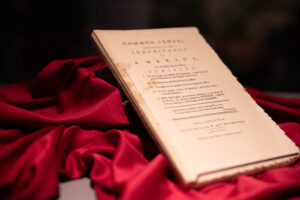A copy Thomas Paine's "Common Sense" is seen inside the Museum of Idaho. | Cody Roberts, EastIdahoNews.com