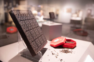 A brick of tea is seen inside the Museum of Idaho. | Cody Roberts, EastIdahoNews.com